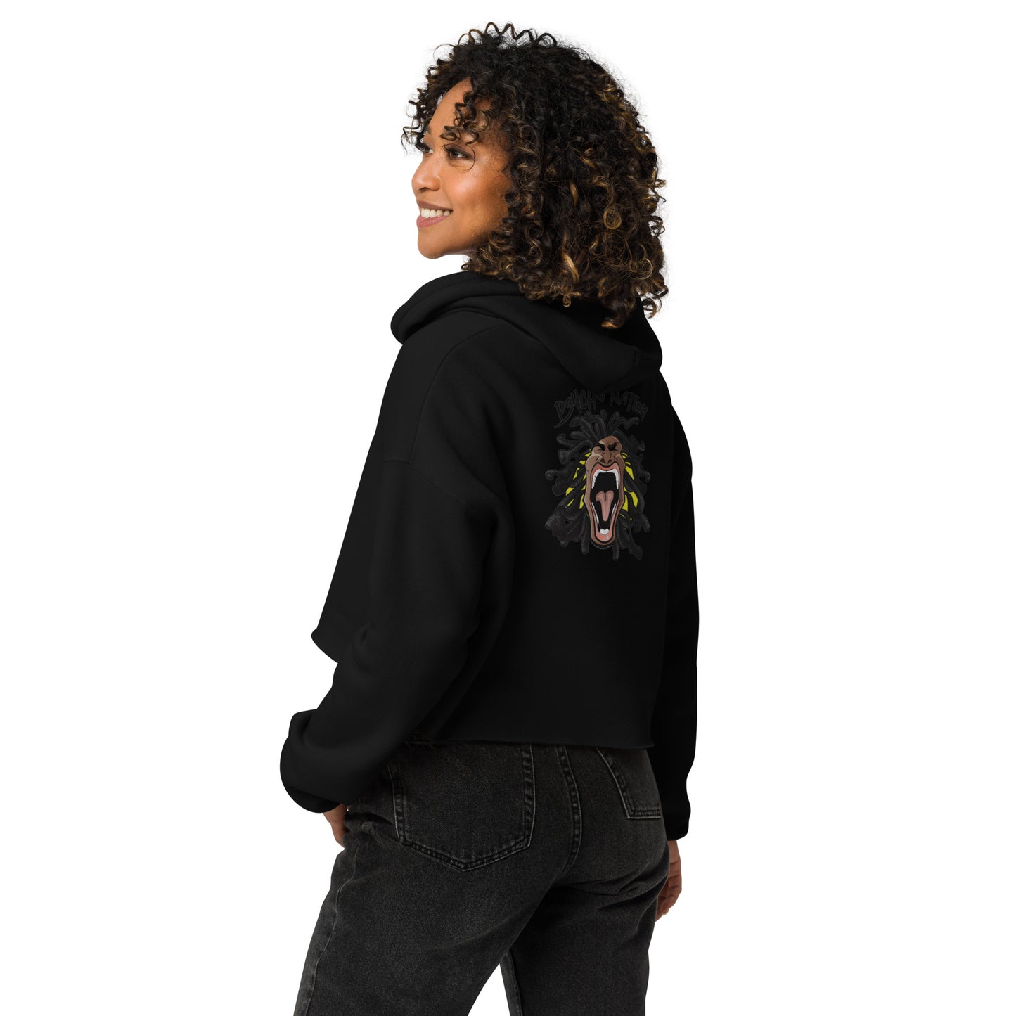 Barbell Baddie Crop Hoodie