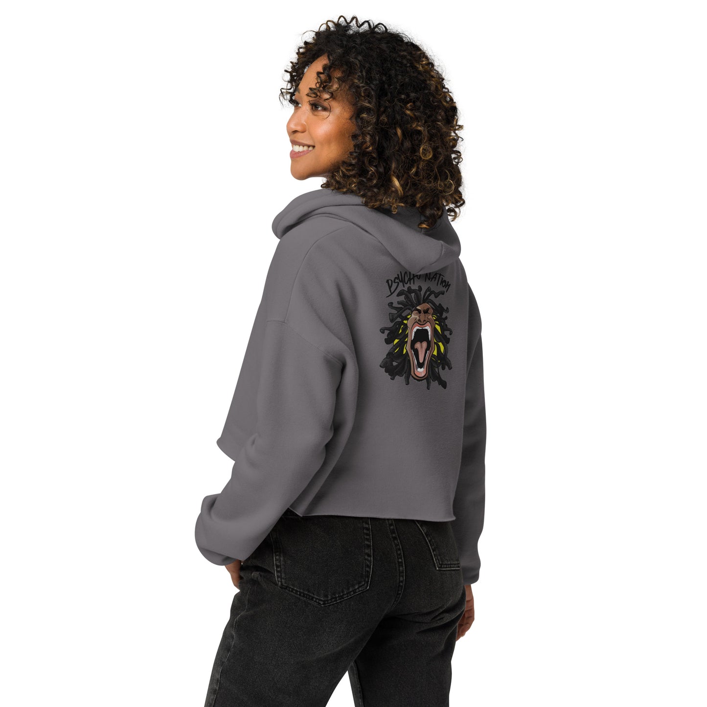 Barbell Baddie Crop Hoodie